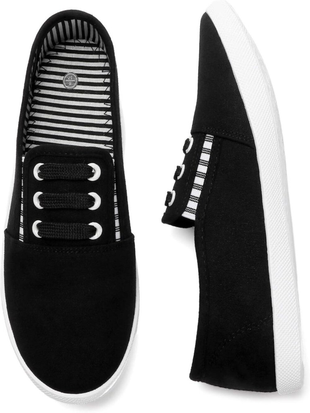 Stylish Women's Canvas Slip-On Sneakers | Comfortable Fashion Shoes in White